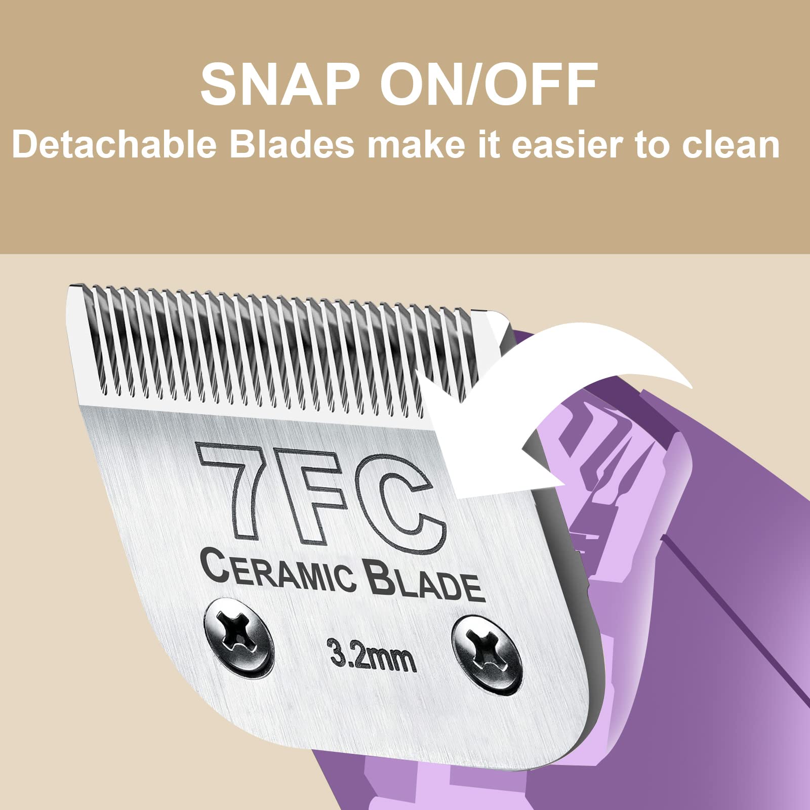 DODAER titanium-coated ceramic blade provides durable sharp cuts