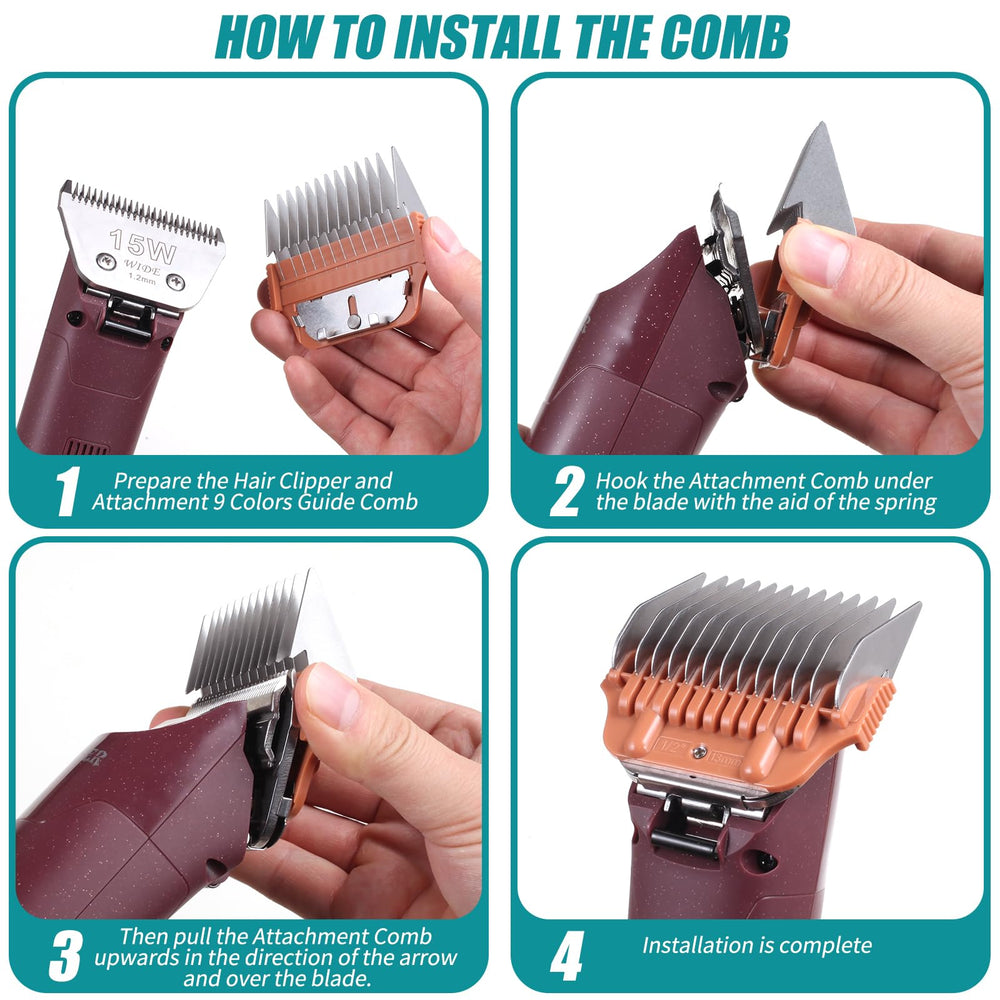 DODAER guard set suits A5 clippers from brands like Andis and Wahl.