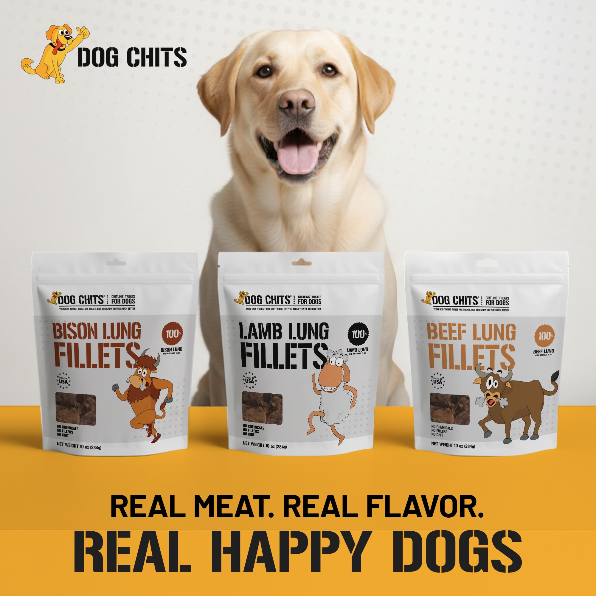 Dog Chits Bison Lung Fillets puppy-snack-scene suggests safe option for growing dogs.