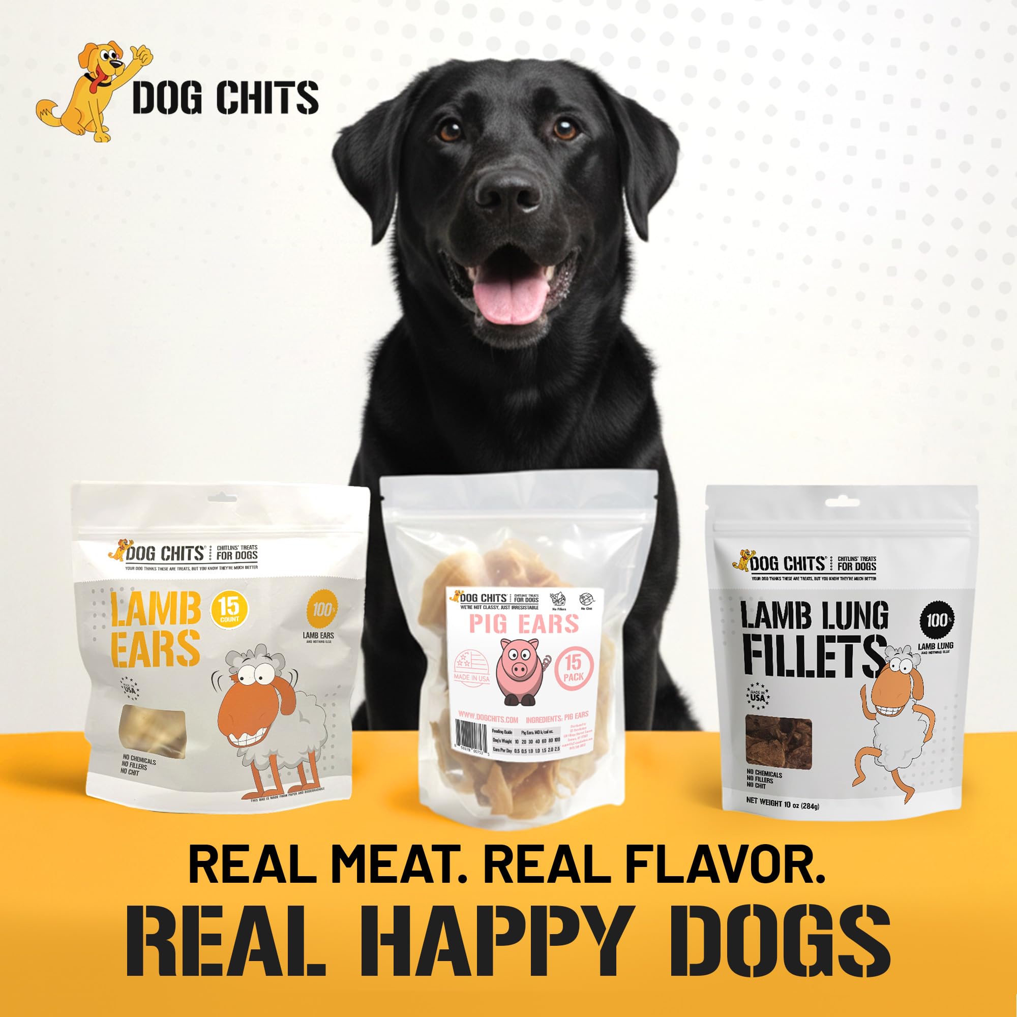 Dog Chits Lamb Ears: 100% natural, single-ingredient treat with no additives