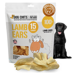Dog Chits Lamb Ears 15-pack: natural baked chew for active dogs