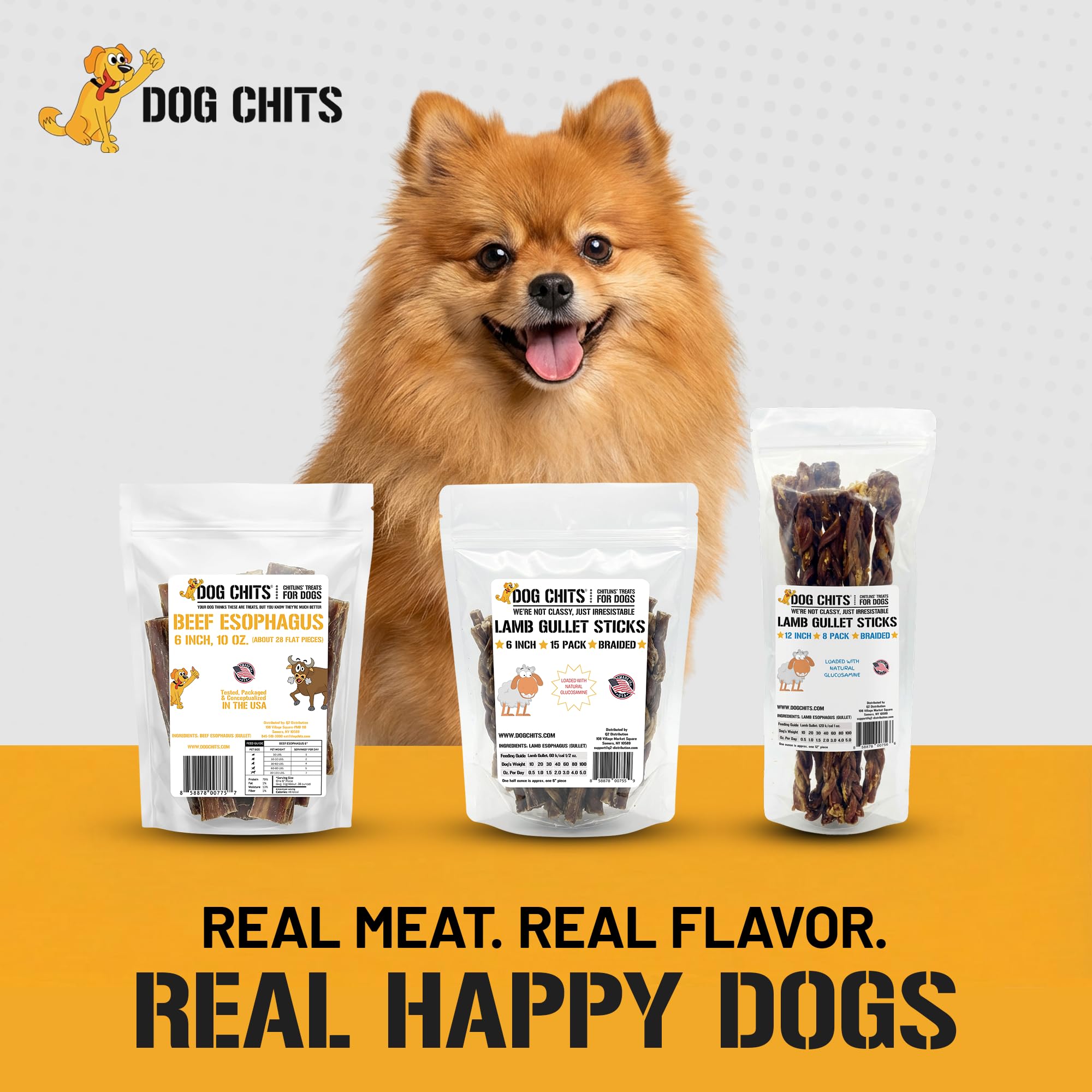 Dog Chits Lamb Esophagus Chews enjoyable chew for puppies and adults