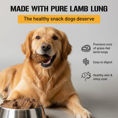Dog Chits Lamb Lung Fillets puppy-friendly snack for growing dogs