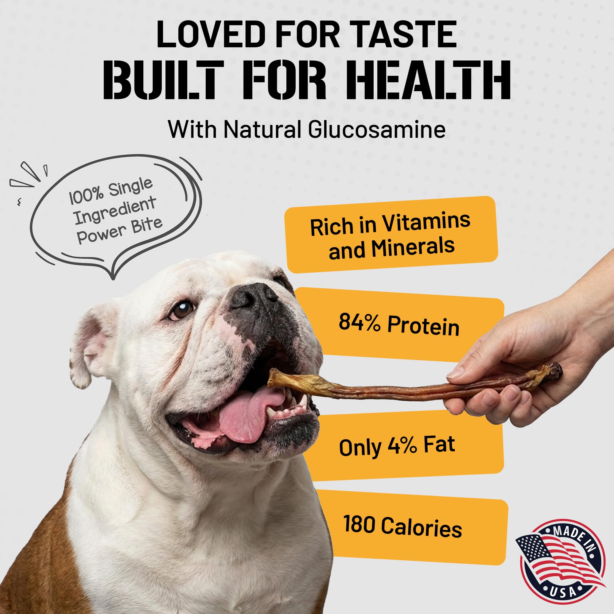 Dog Chits lamb pizzle close-up texture emphasizes natural ingredients for chews.