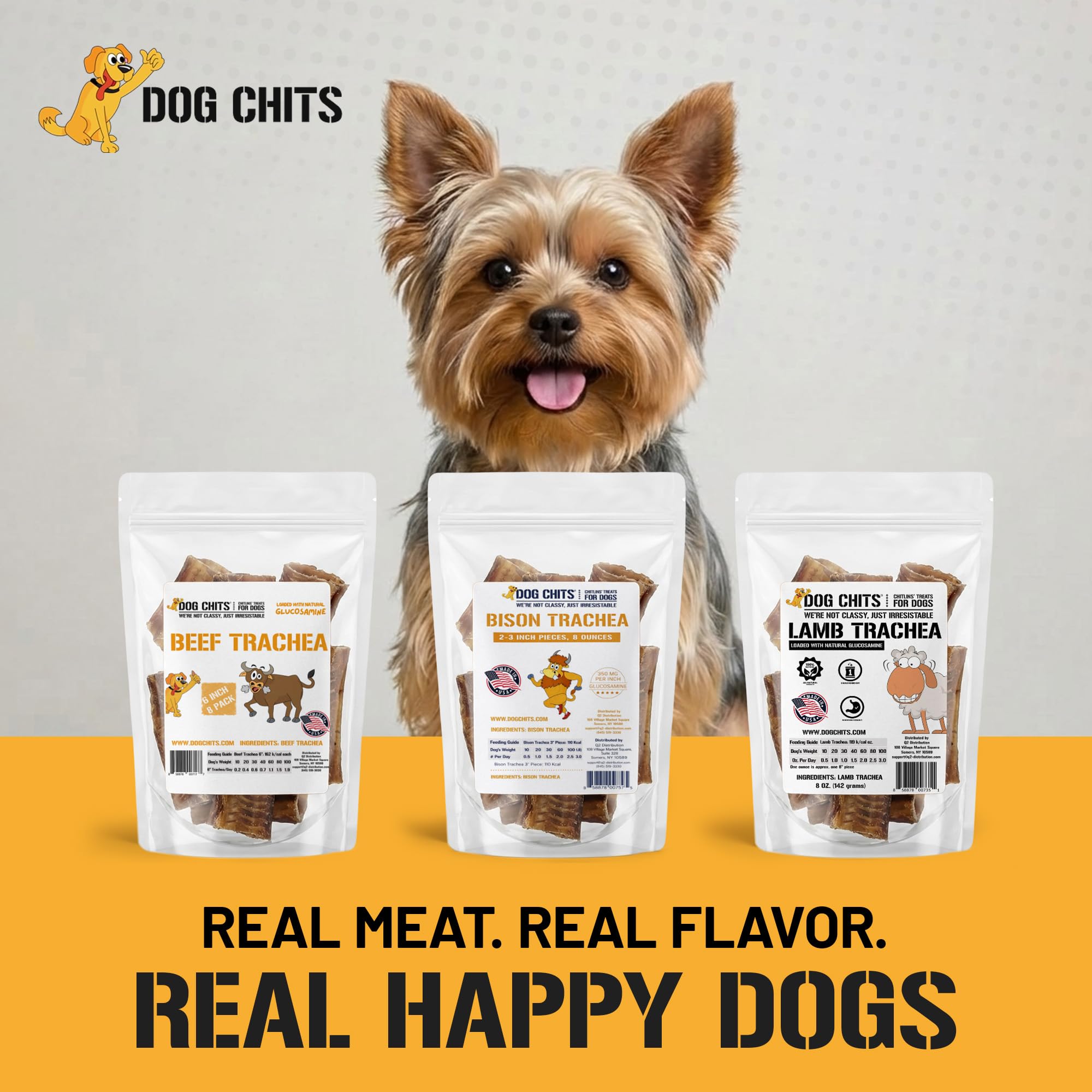 Dog Chits Lamb Trachea training reward image demonstrates treat-time use.