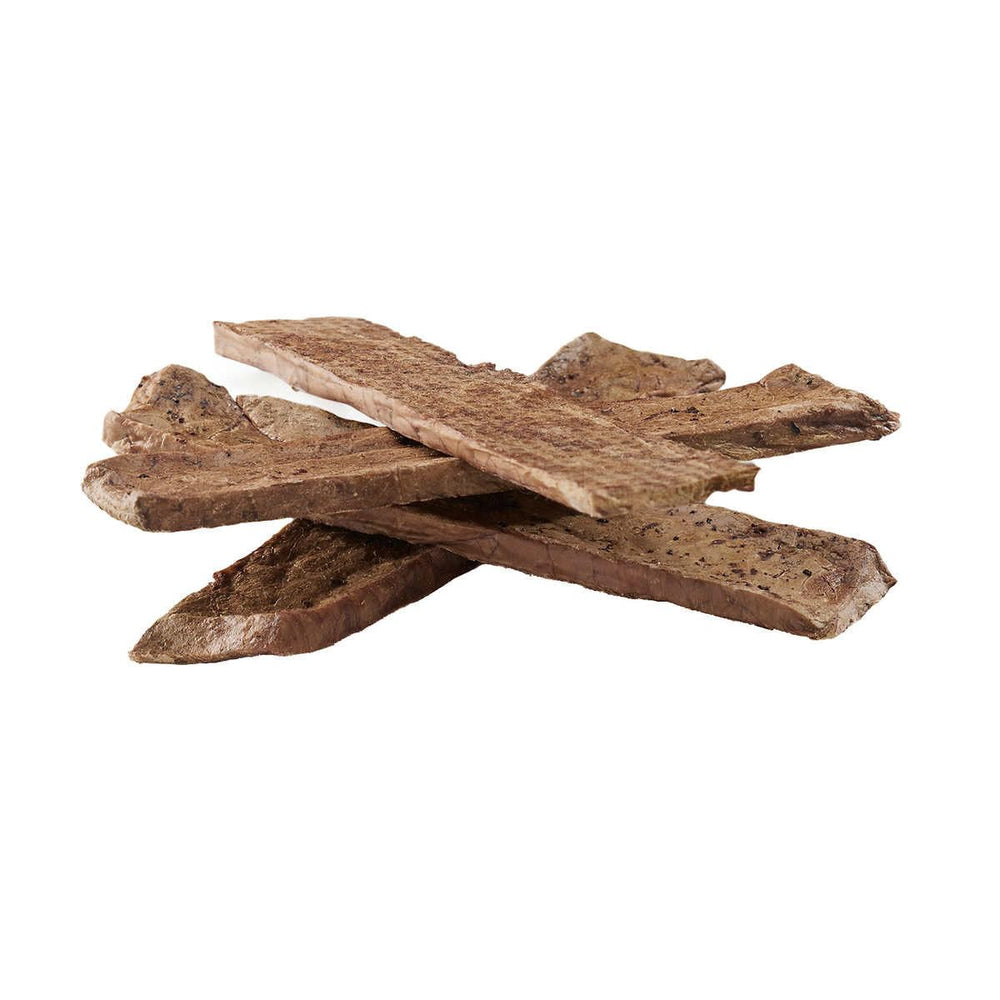 Dog Delights Beef Tendersticks back of bag shows Canadian origin