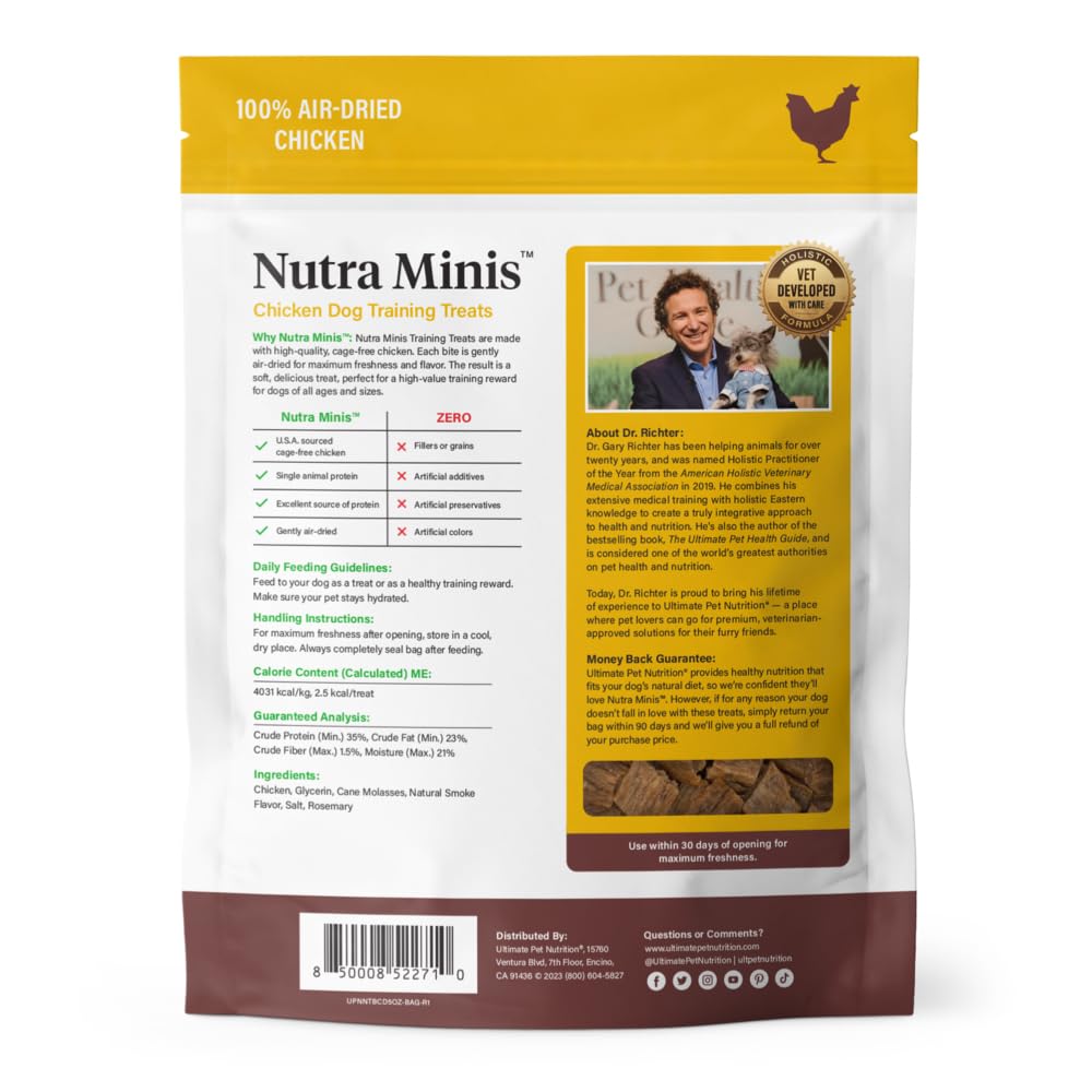 Nutra Minis treats enjoyed by dog during playtime.