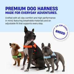 Dog Friendly Co Pink Camo Harness with adjustable neck for a comfortable fit.
