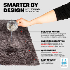 Dog Gone Smart Dirty Dog Doormat's stay-put backing keeps it secure.