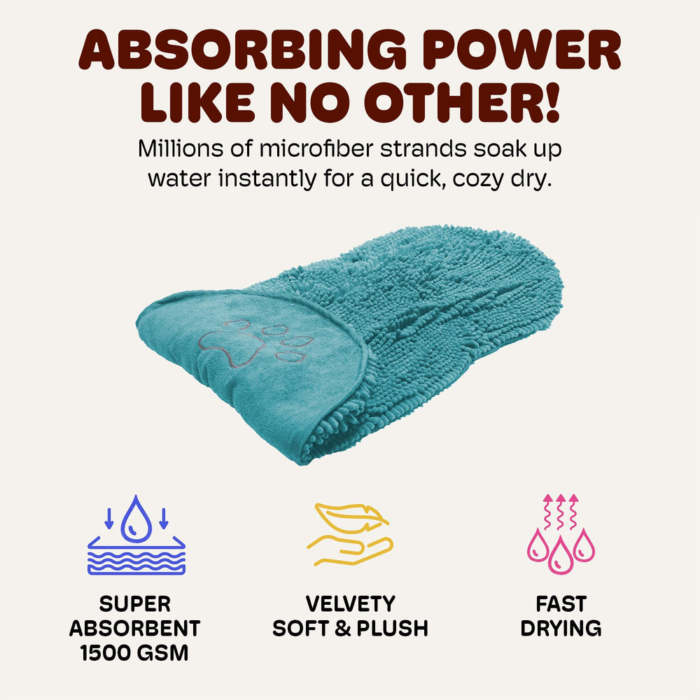 Dog Gone Smart Dirty Dog Shammy fast drying reduces wait after outdoor activities.