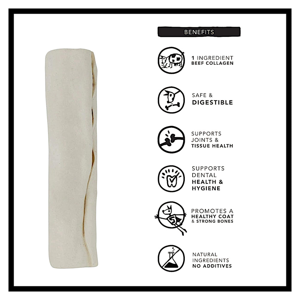 Dog Munchies Retriever Roll texture closeup shows natural variation and chew-ready surface.