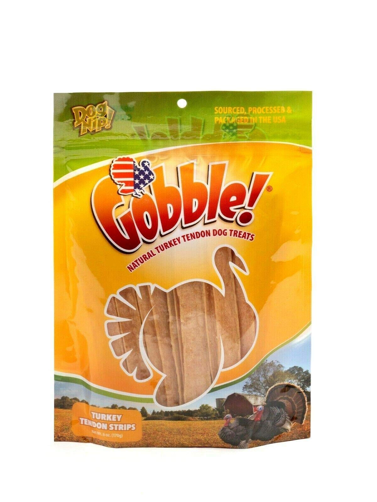 Dog Nip Gobble 6oz bag close-up highlighting bulk value for large dogs