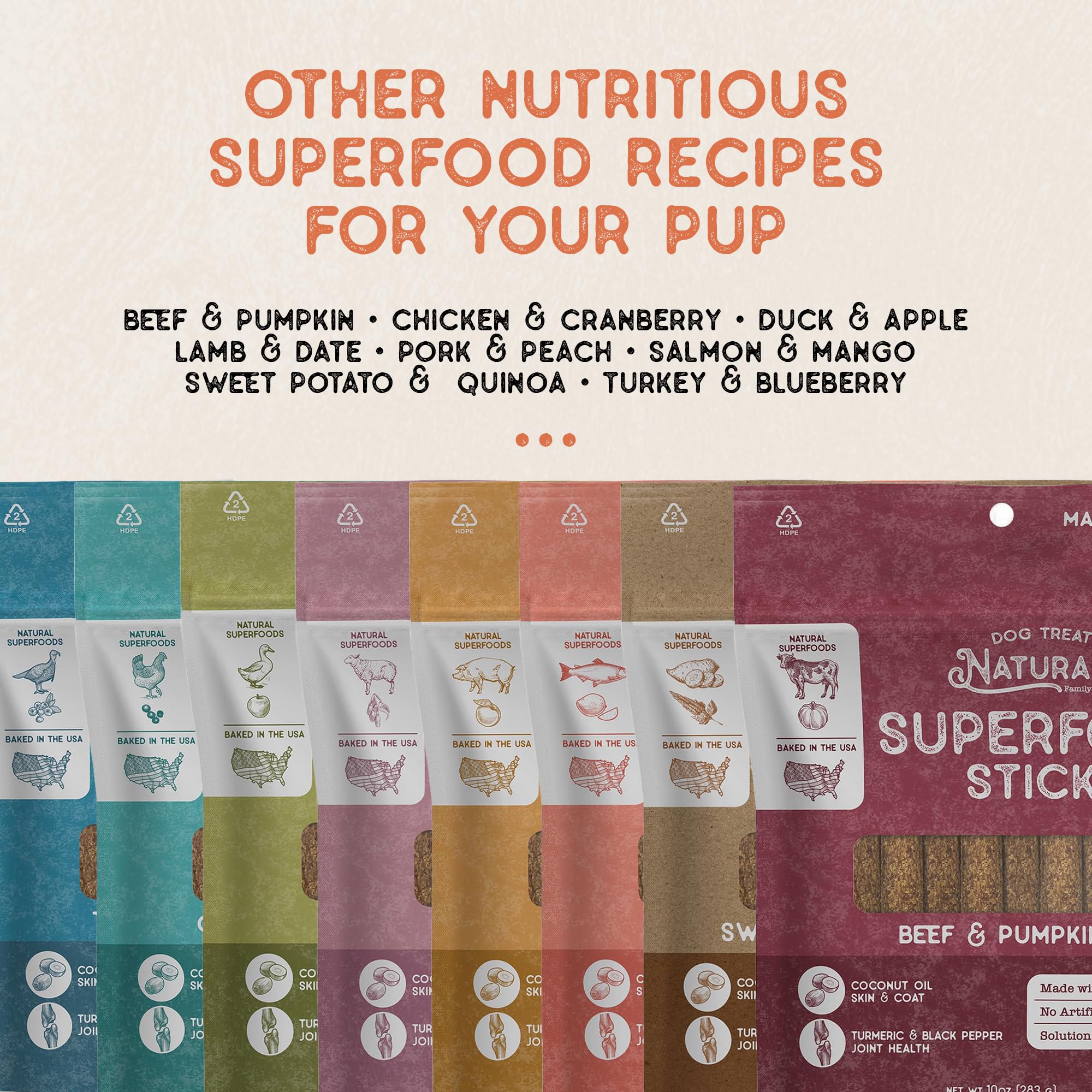 Dog Treat Naturals recyclable bag image—packaging aligns with eco-friendly practices.