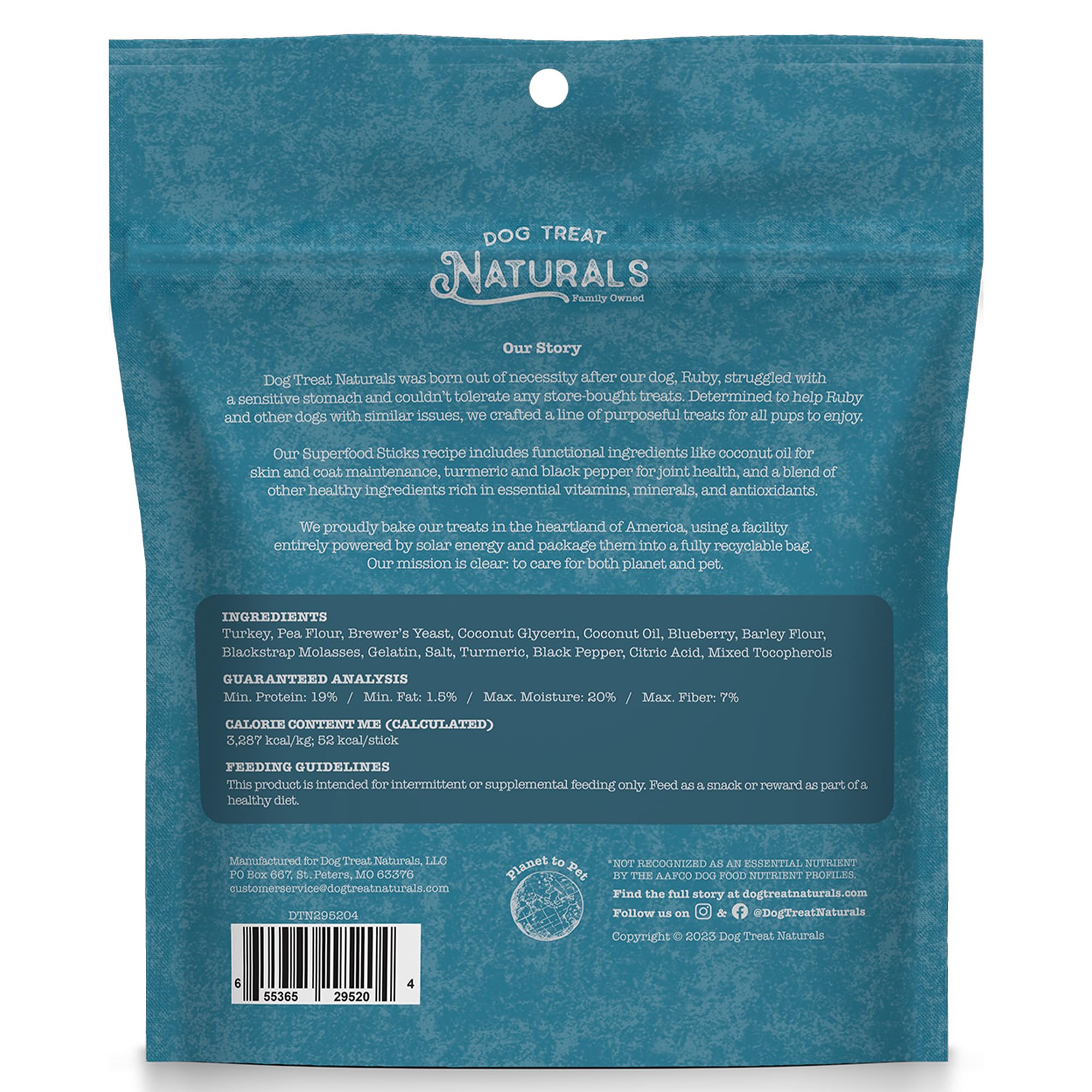 Dog Treat Naturals USA-made stamp emphasizes quality and regulatory compliance.
