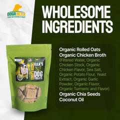 DogaBetix Ella’s diabetic dog treats close-up shows crunchy wafer texture for treat time.