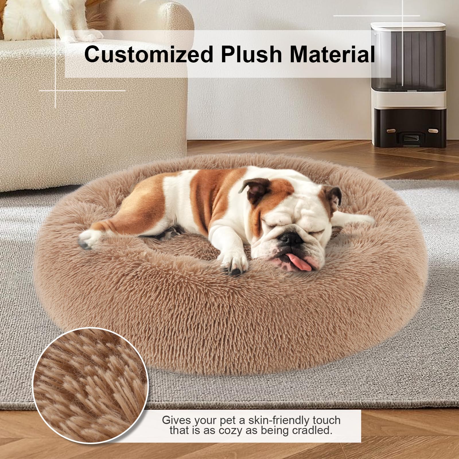 DogBaby 1-year warranty for this cuddly round bed
