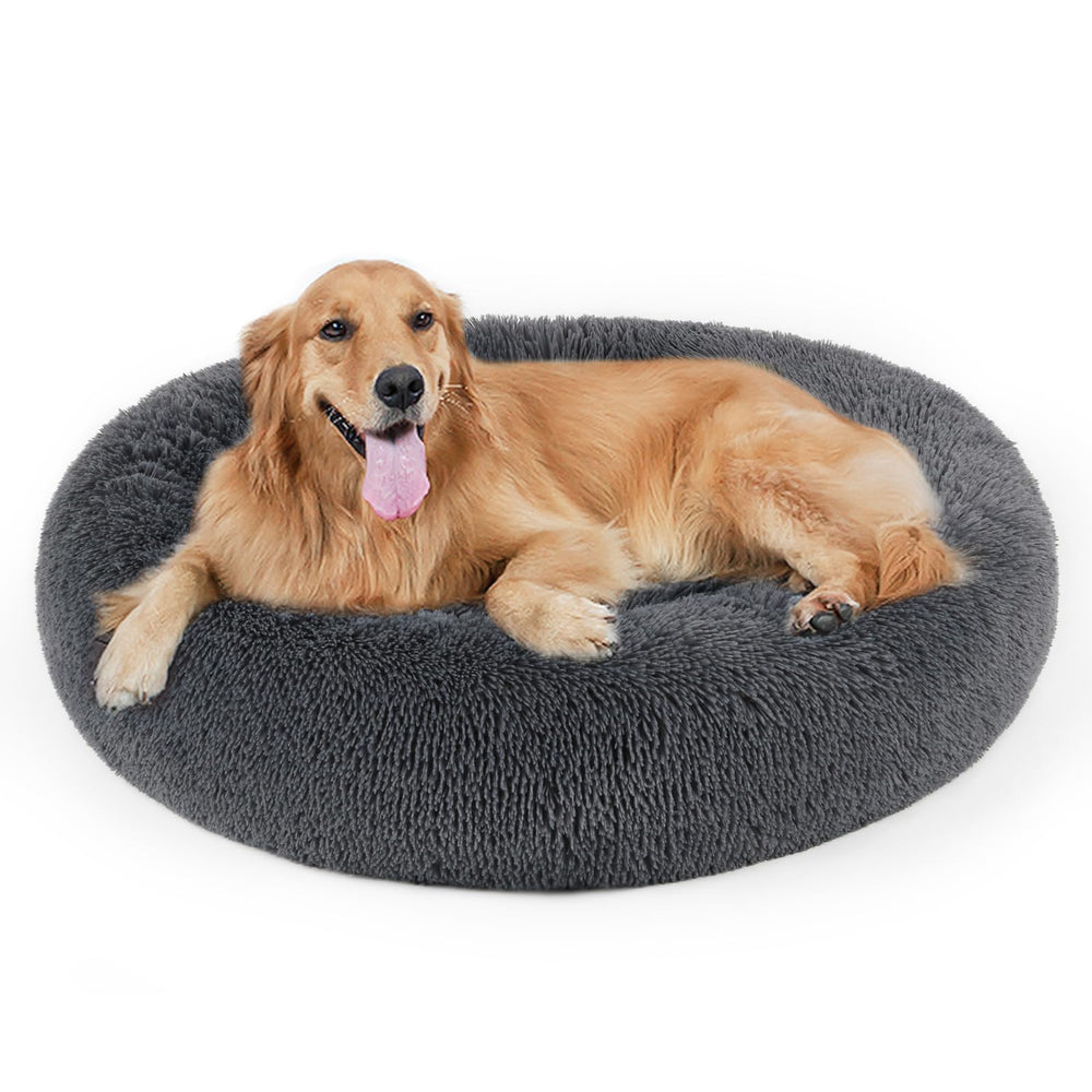 DogBaby Donut Bed with round plush top for cozy lounging.