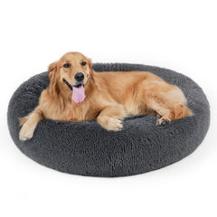 DogBaby Donut Bed with round plush top for cozy lounging.