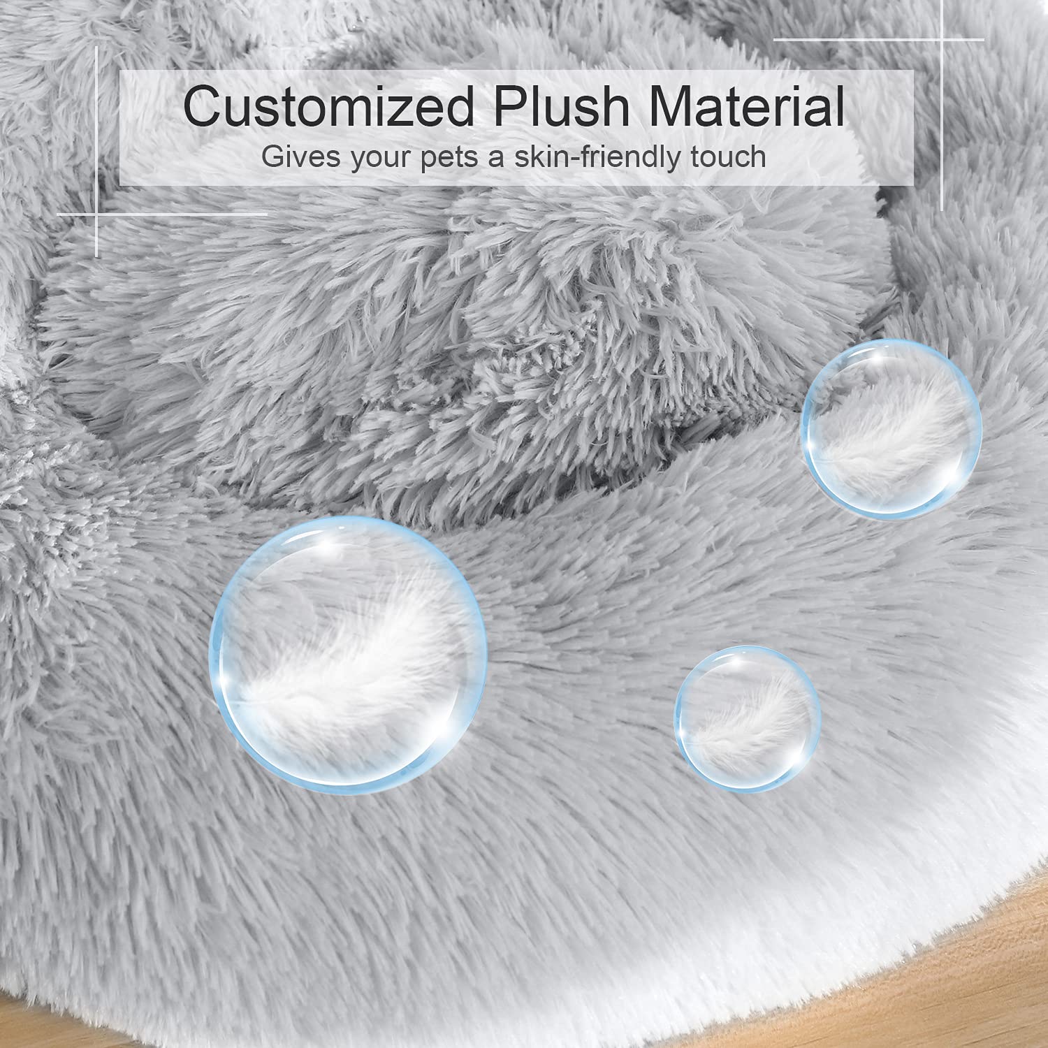 DogBaby Donut Bed top view shows round, nesting-friendly shape for pets.