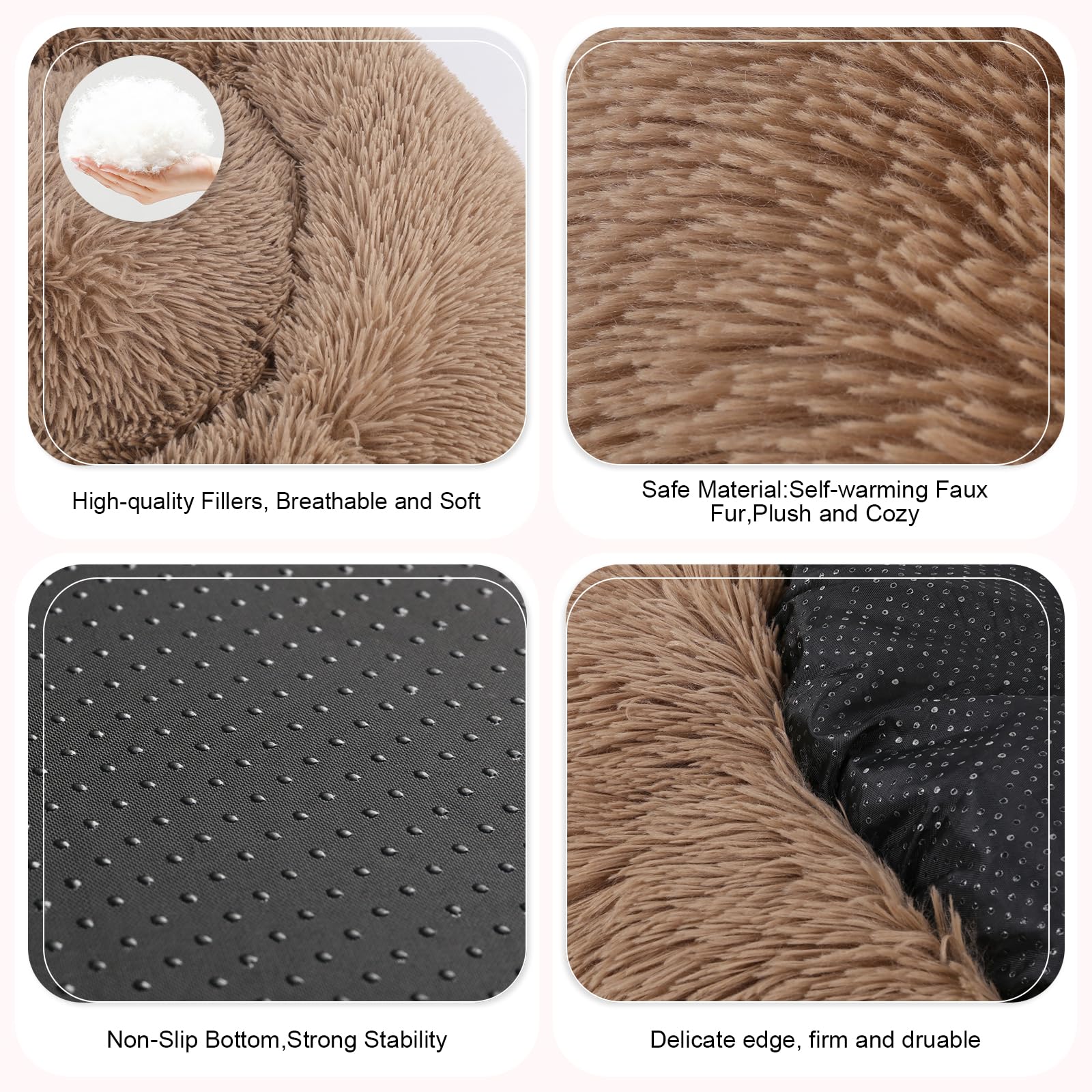 DogBaby donut bed with cushioned filling for comfy rest