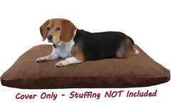 Dogbed4less denim cover demonstrates machine washable convenience after outdoor adventures.