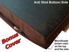 Dogbed4less gel memory foam pad delivers cooling comfort and steady support.