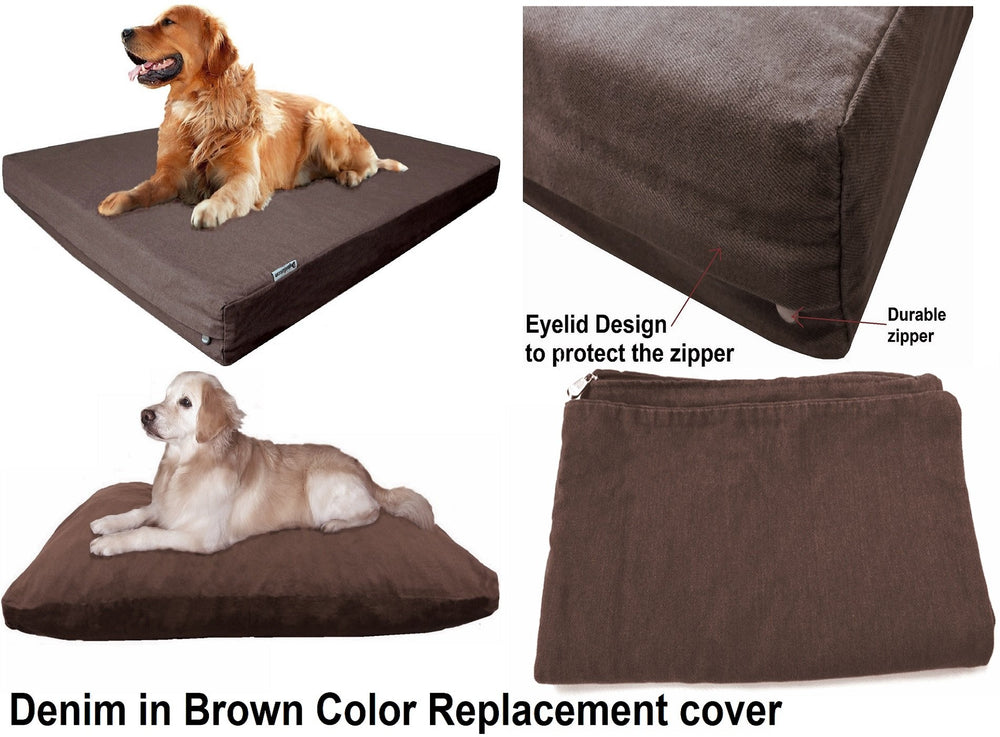 Dogbed4less denim replacement cover for XXXL bed with premium comfort.
