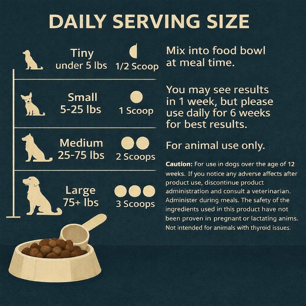 Dogbiotics Dental Powder DE-01 mixes easily with wet food for daily care