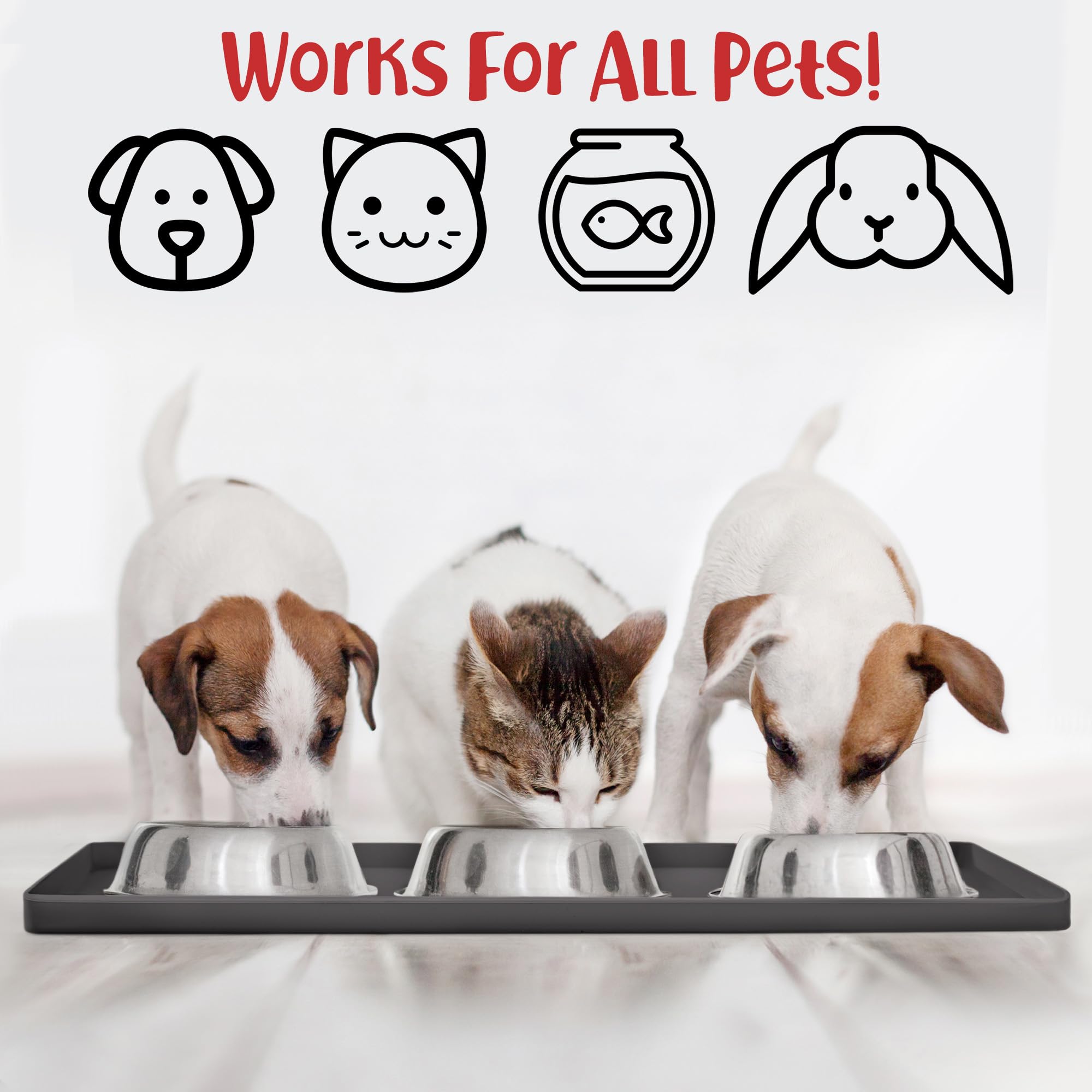 DogBuddy Dog Food Mat easy-clean silicone surface after feeding.