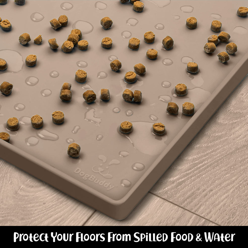 DogBuddy Dog Food Mat easy-clean surface simplifies post-meal cleanup.