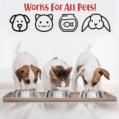 DogBuddy Dog Food Mat non-slip base prevents bowls from sliding.