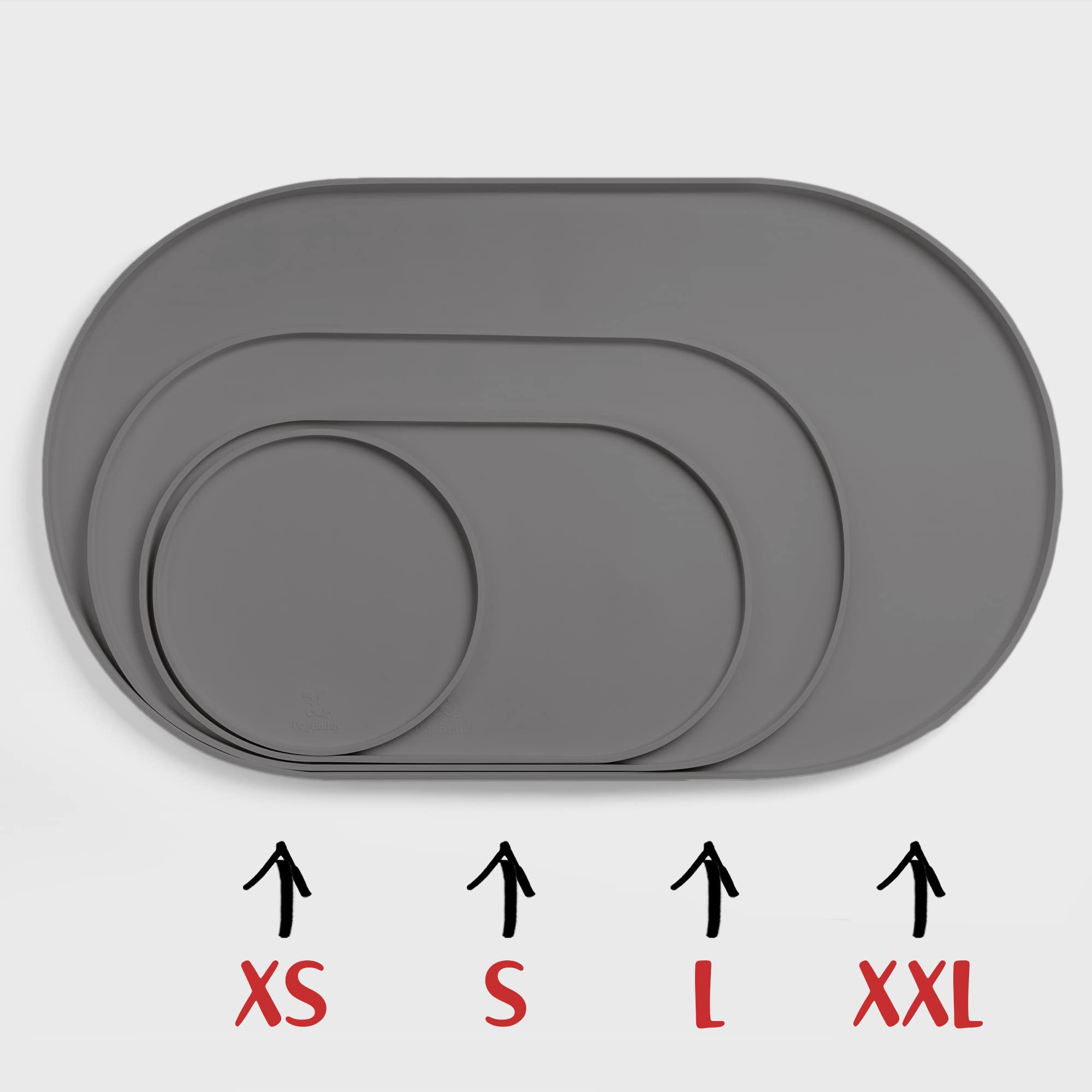 DogBuddy mat with nonslip base keeps bowls steady during meals