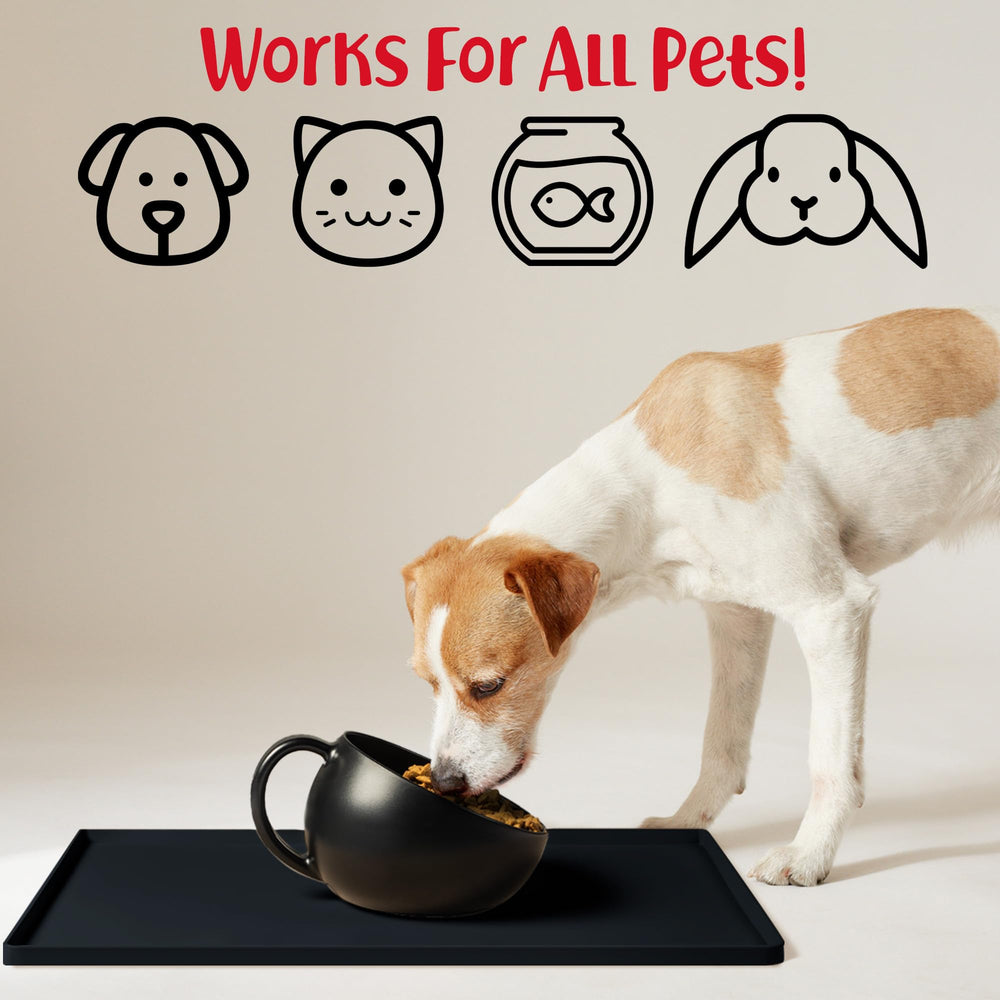 High edge design contains spills and protects flooring.