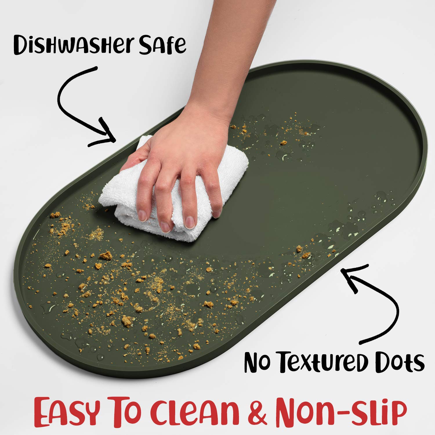 DogBuddy multi-pet use mat under bowls for dogs, cats, and more