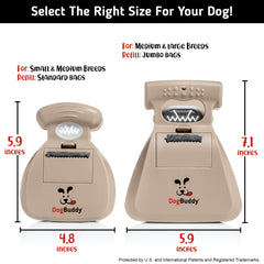 DogBuddy Pooper Scooper with extendable backside for waste of all sizes.