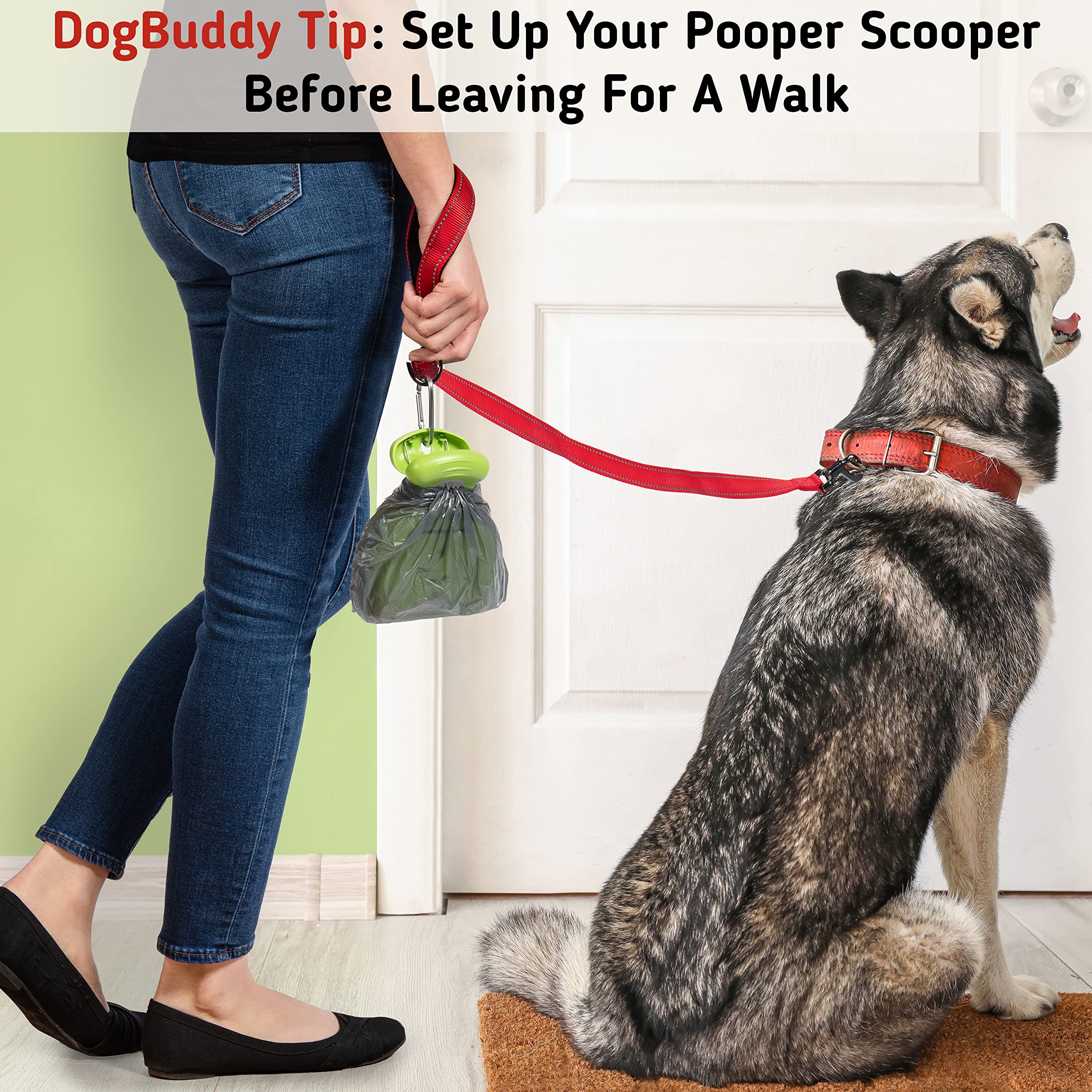 DogBuddy Large size uses jumbo refill bags for bigger messes