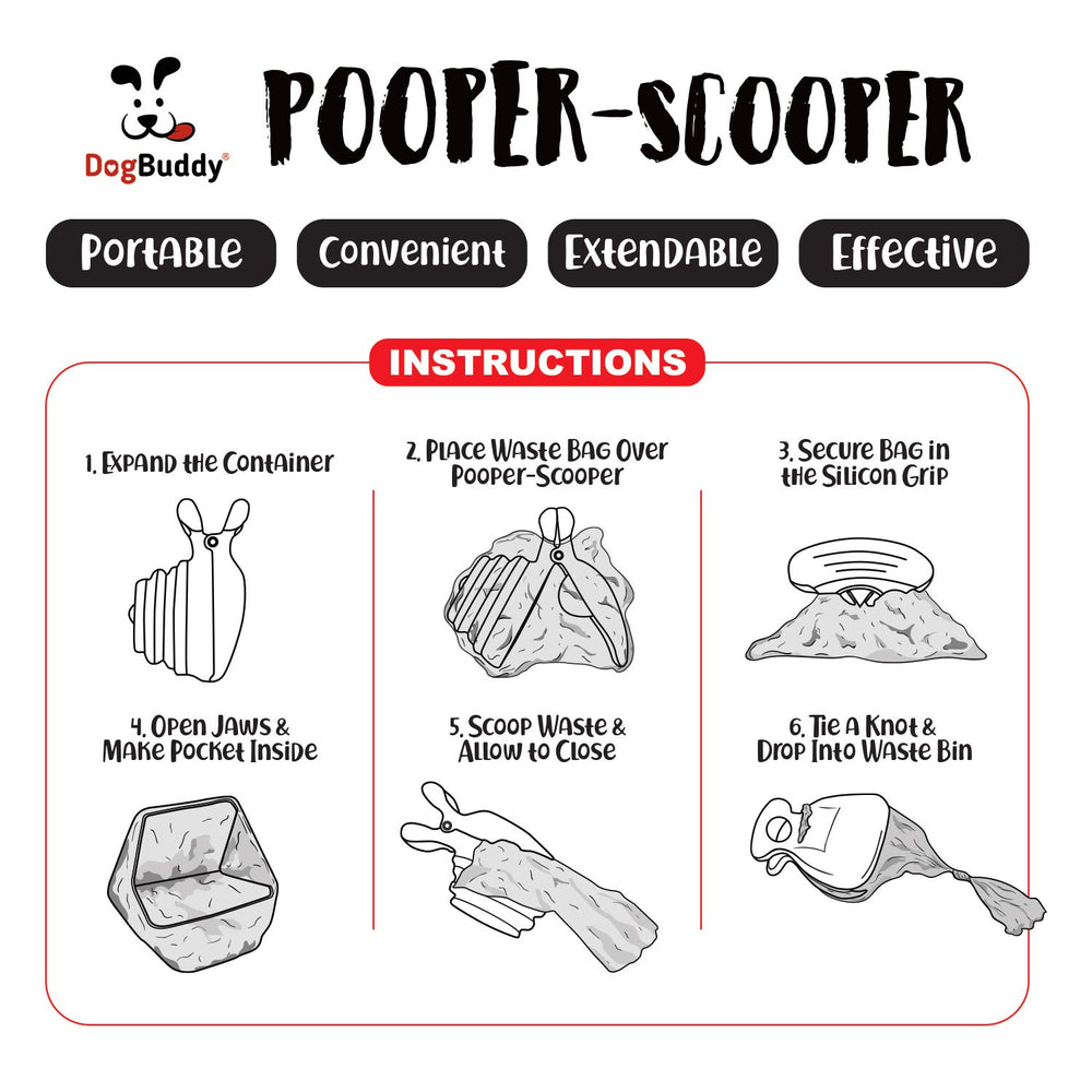 Medium taupe DogBuddy pooper scooper suited for small to medium dogs.
