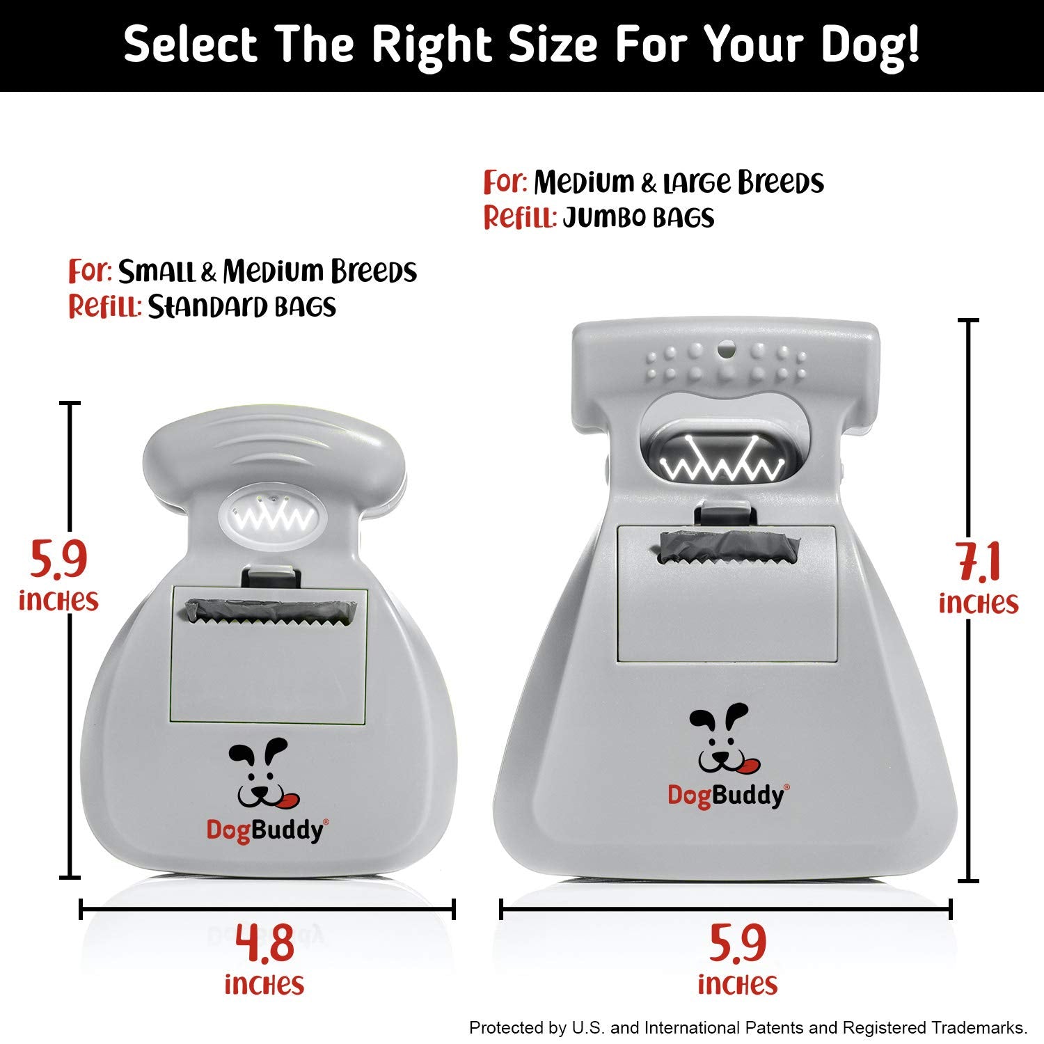 DogBuddy Pooper Scooper with bag attachment for quick waste containment.