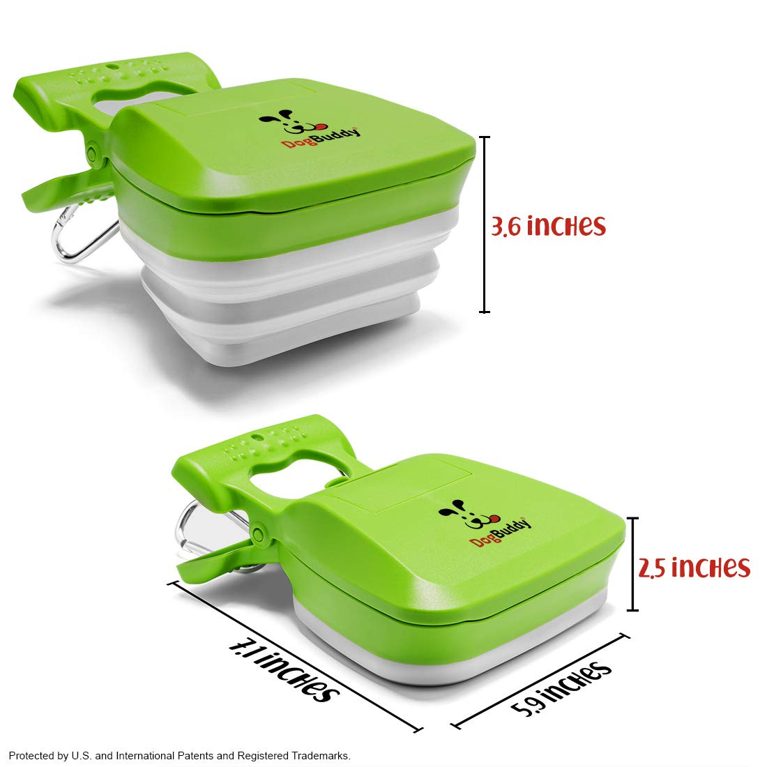 DogBuddy Pooper Scooper with leash clip keeps cleanup hands-free on walks