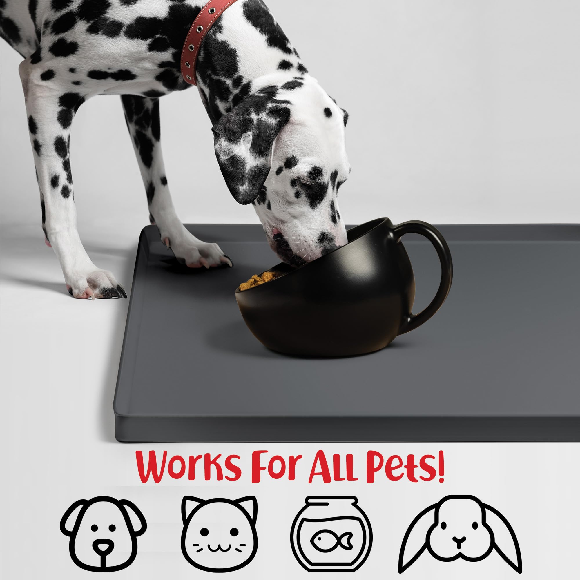 DogBuddy under-bowls mat protects floors during meals