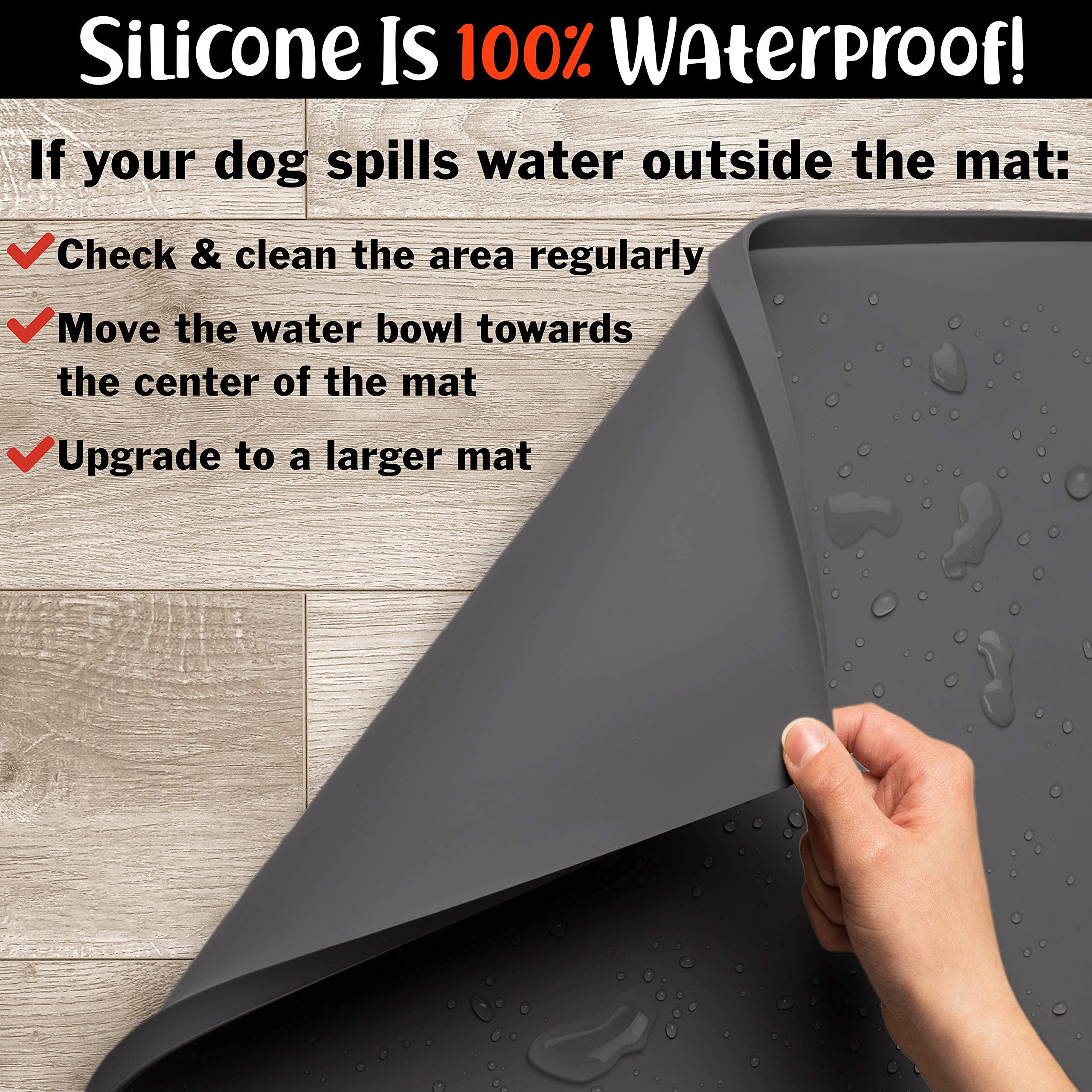 DogBuddy XXL shadow mat provides spacious feeding area for big dogs