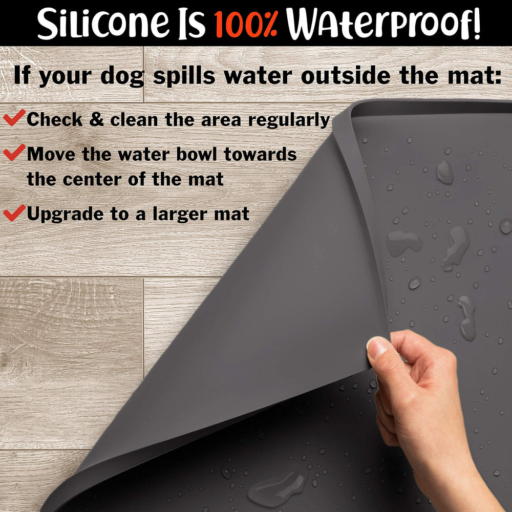 DogBuddy XXL shadow mat provides spacious feeding area for big dogs