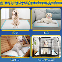 Dogcator 30x36-inch pads offer extra-large coverage for indoor or outdoor use.