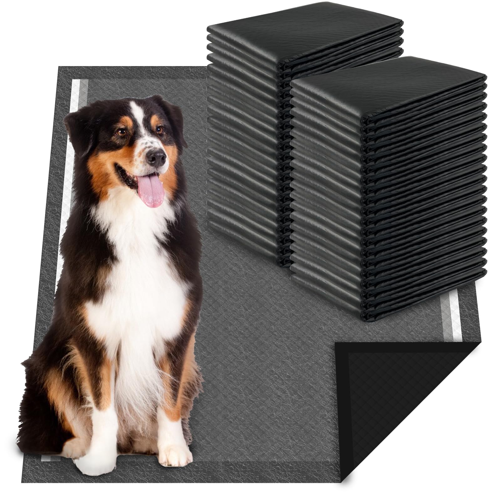 Dogcator charcoal puppy pads XL 28x34—high absorption to protect floors during potty training