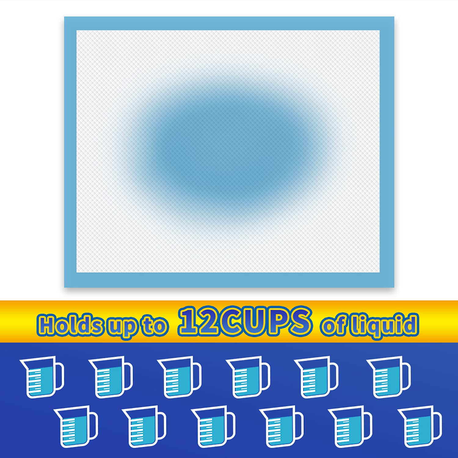 Dogcator thick absorbent layer provides strong liquid absorption and protection.