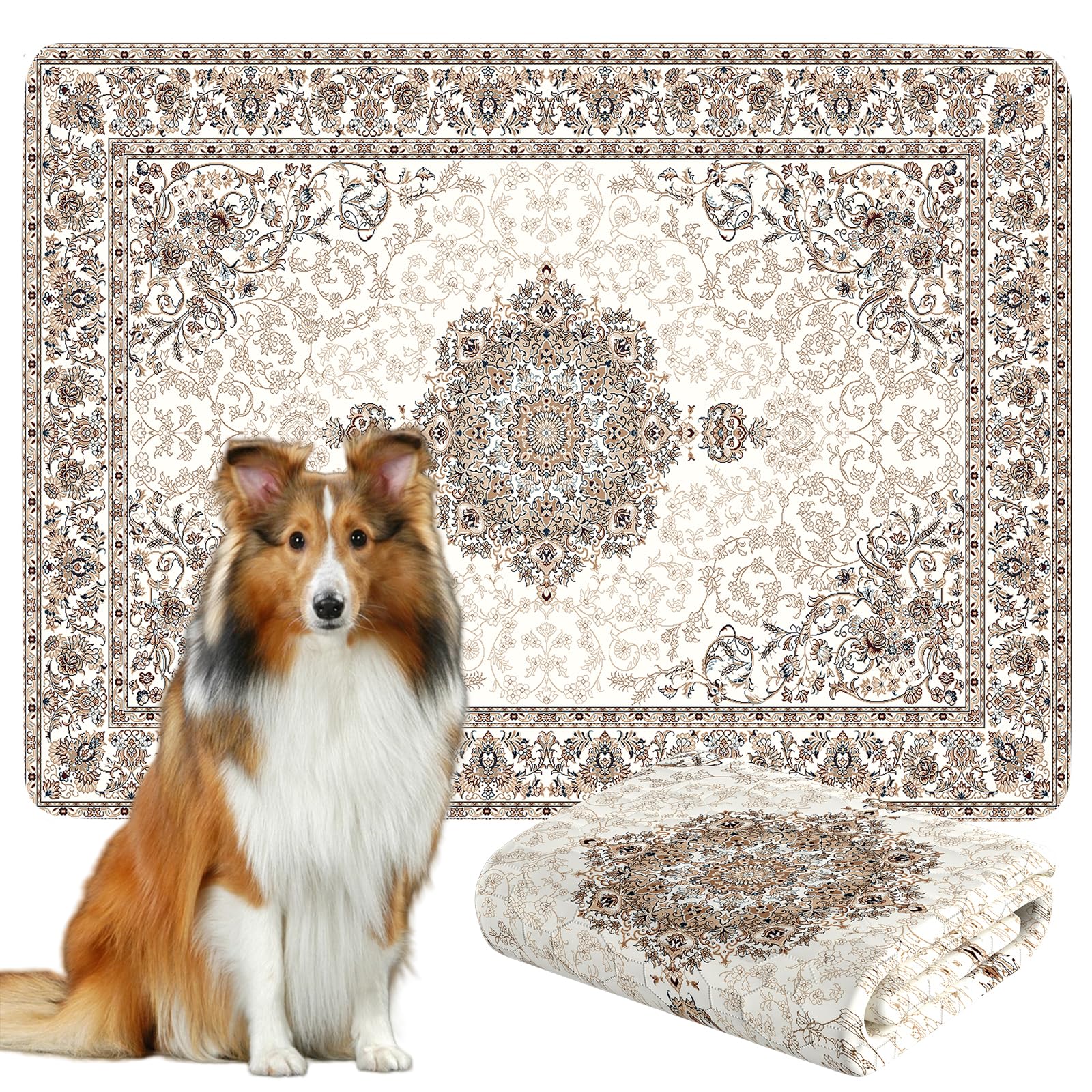 Dogcator Washable Pee Pad with honeycomb absorbency for fast cleanup.