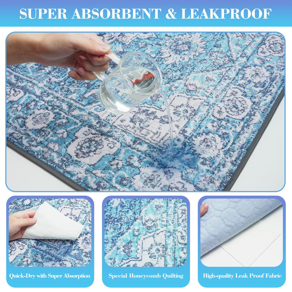 Dogcator pad close-up shows waterproof interlayer for reliable leak protection.