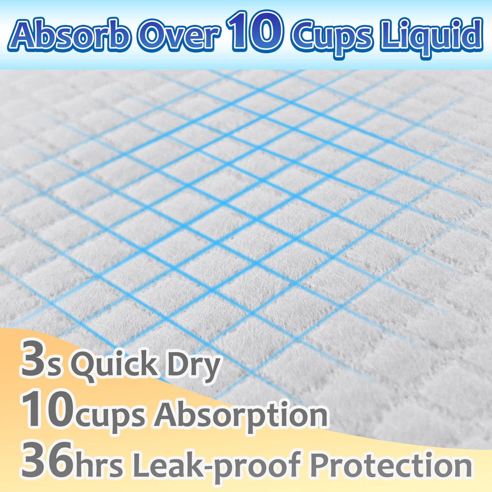 Dogcator XL Puppy Pads 28x34 size pictured for large dog indoor training.