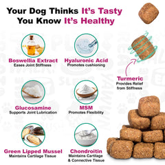 Doggie Dailies duck-flavor chews closeup highlights tasty palatability for picky dogs
