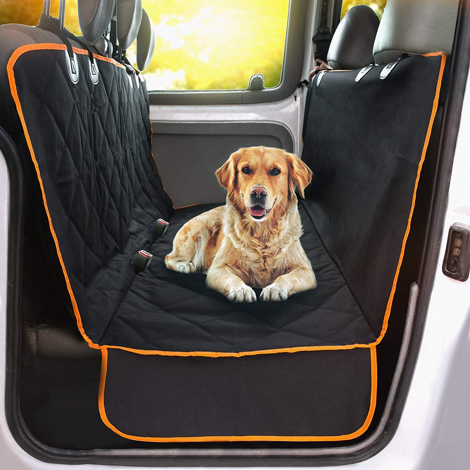 Doggie World dog seat cover back hammock protects upholstery on long trips